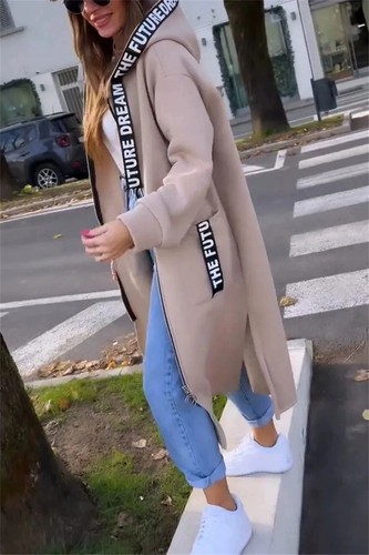 Damen lange mode sweat jacke - damen,