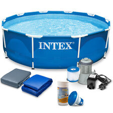 7 in 1 Frame Pool Gartenpool Schwimmbecken mit Filterpumpe 366 x 76 cm  Intex