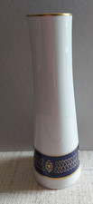 Vase DDR GDR VEB Porzellan ECHT KOBALT BLAU blau/weiß mit Goldrand 27 cm
