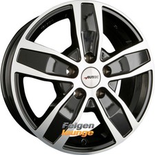 4 Alufelgen AUTEC QUANTRO (Q) Schwarz Poliert 6x15 ET60 5x118 15 Zoll
