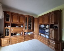 schrankwand wohnzimmer - gebraucht -  Farbe Kirschbaum Holzfurnier-sehr gut erha