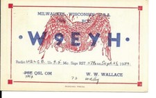 QSL 1939 W9EYH Milwaukee Wi