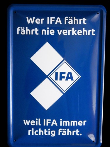 Blechschild schild wer ifa - ,