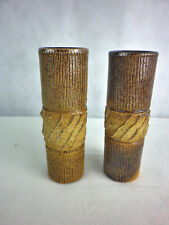 Vase Tonvase schmal Braun 15 cm 2 Stück W1599