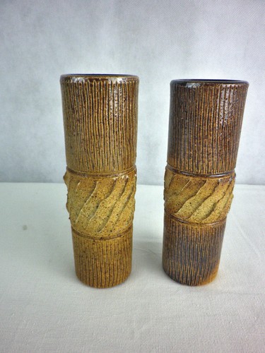 Vase tonvase schmal braun - tonvase,