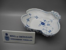 Bing & Gröndahl Muschelschale Bla Malet 17 x 17 cm blau Strohblume Dänemark