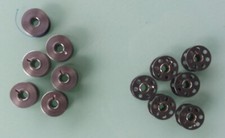 Faden & Nadel 12 Spulen leer für die Nähmaschine/Nähmaschinenspulen aus Metall