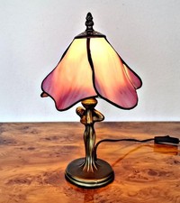 Zauberhafte Tiffany Tischleuchte Rosa Ø 20 cm Mädchen Tischlampe M201
