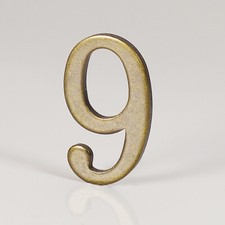 5cm 0-9 DIY Metall Nummer Selbstklebend Hausnummer Türplatte Zahlen Bronze Neu