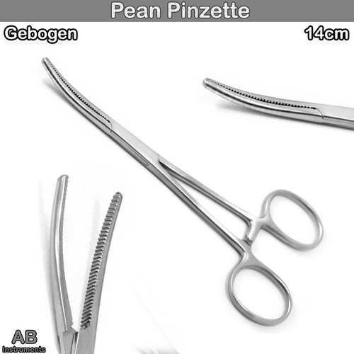 Pean zange gebogen - pean,