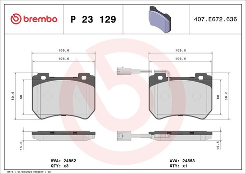 Brembo bremsbelagsatz - brembo,