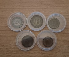 5 Münzen im Set 1 2 5 10 50 Pfennig Bank Deutscher Länder u.a. 1949 1950 G