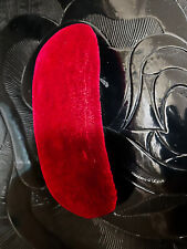 Rote Vintage Samt-Schuhglanz-Bürste mit Markenname, Ursprung 20-er / 30-er Jahre