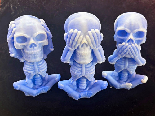 3er set totenkopf skelett - 3er,