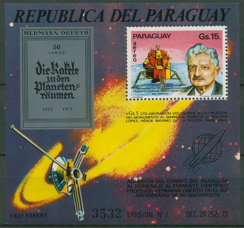Paraguay 1974 raumfahrt - paraguay,