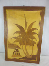 Intarsienbild Wandbild Palme