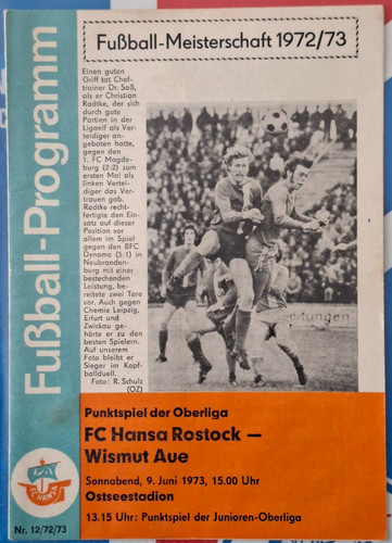 Ddr progr hansa rostock bsg - hansa, rostock-bsg