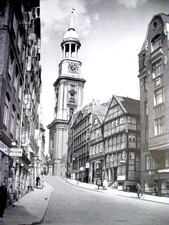 HAMBURG - 2 x Kunstdrucke Poster Plakate - MICHEL MICHAELISKIRCHE KAISPEICHER
