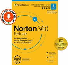 NORTON 360 DELUXE 2025 3 Geräte / 1 Jahr inkl. 25GB Cloud, KEIN ABO DIGITAL