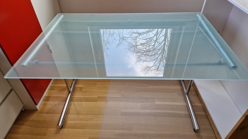 Schreibtisch mit glasplatte - schreibtisch,