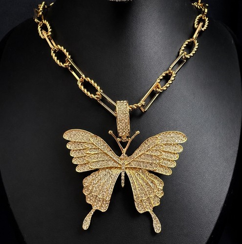 Statement butterfly necklace - statement,
