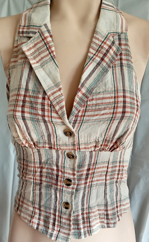 Kurze neckholder bluse top - kurze,