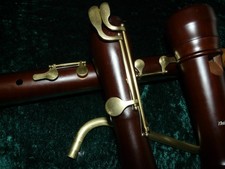 Schöne Mollenhauer Bass-Blockflöte, 4 Klappen, Doppelloch, barocke Griffw.!