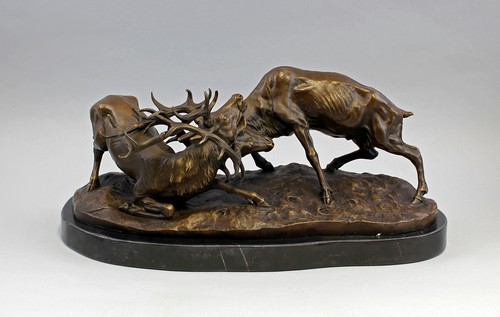 Bronze skulptur figur hirsch - skulptur,