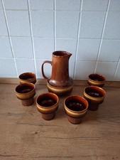 Saftkrug  6 Becher braun