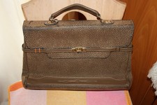 Creation Tewier Ledertasche Aktentasche braun Straußenleder? sehr gut!