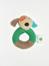 wie Neu ♥️ Babylove Hund blau braun 12cm Rassel Greifling Kuscheltier Plüschtier