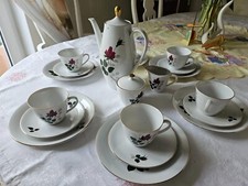 Seltmann Weiden Porzellan Kaffeeservice mut rote Rose