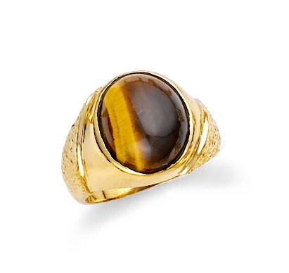 Herrenring gold tigerauge - herrenring,