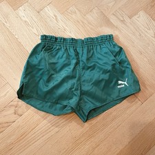 Puma Original Vintage Glanz Sporthose Nylon Gr. 4 S Grün NEU West Germany