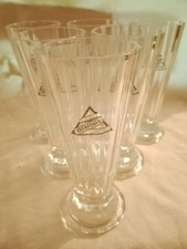 6 Stück Arienheller Mineralwasser Gläser Vintage tolle Form ITALY Bormioli Rocco