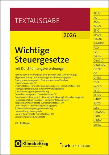 Wichtige steuergesetze nwb - wichtige,