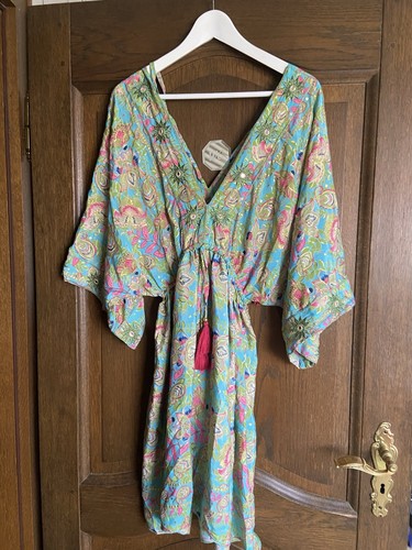 Damen kaftan kleid paisley - damen, kaftan-kleid