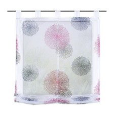 RAWLINS Raffrollo Rollo Raffstore Scheibengardine Schlaufen bedruckt Kreise