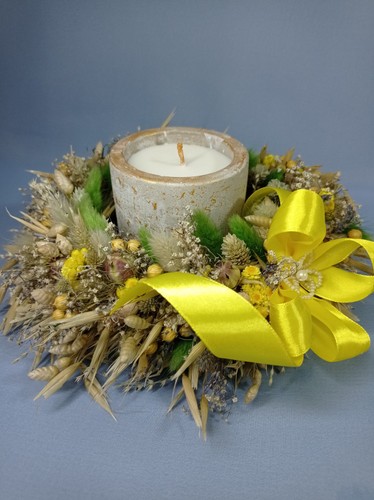 Trockenblumen kranz - trockenblumen,