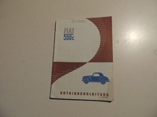 Betriebsanleitung Fiat 500 C Topolino Pkw Kombi Lieferwagen (Faltdach) 06.1951
