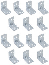 20x Winkelverbinder Bauwinkel mit Rippe Winkel Metall Montagewinkel Verbinder