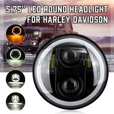 5.75" 5-3/4 LED Scheinwerfer mit Halo Angel Eye E-Geprüft Für Harley Motorrad