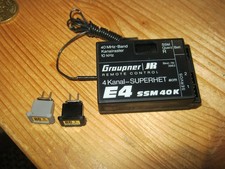 Set : Empfänger Graupner E  4 SSM (40 Mhz) 4 Kanal + Quarzpaar 86