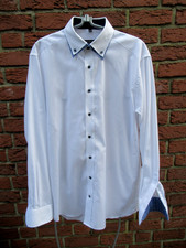 Eterna, Herrenhemd, Gr. 40, weiß, Langarm, Doppelkragen, Modern Fit