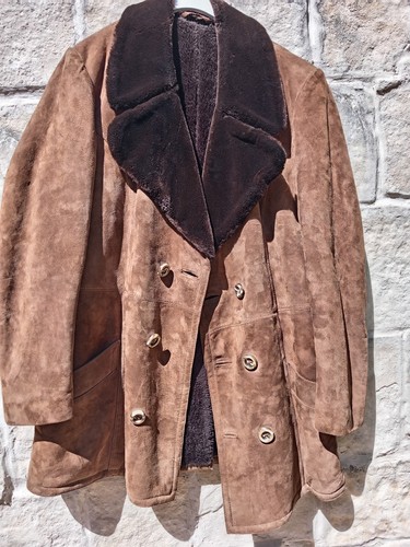 Rauhleder mantel jacke boho - mantel,