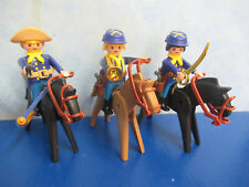 3  Western Nordstaaten Soldat Figuren Pferde Playmobil 6608