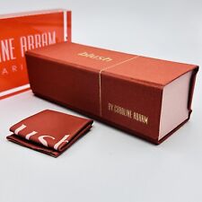 Caroline Abram Brillenetui Etui Brillen Sonnenbrille orange braun Faltetui NEU