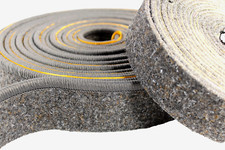 Sockelleiste Fußleiste Nadelfilz grau gekettelt permanent selbstklebend 10cmx10m