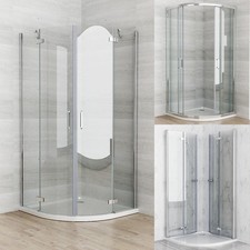 Duschkabine Runddusche 180° Duschtür Dusche Viertelkreis 90x90 80x80 NANO ESG A