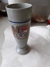 Orginal Gerzit Weissbierglas Bayern-wappen Salzglasur Steizeug 0.5l